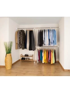 Wenko Garderoben|Regale & Schränke<Teleskop-Garderobe in Silber