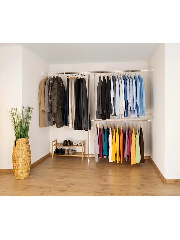 Wenko Garderoben|Regale & Schränke<Teleskop-Garderobe in Silber