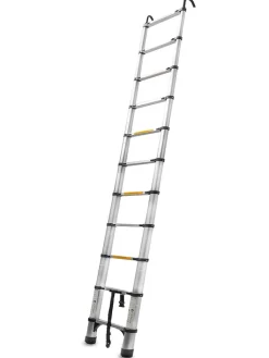 InnovaGoods Weitere Haushaltshelfer<Teleskopleiter in Silber/ Schwarz - (L)9 x (B)48 x (H)320 cm