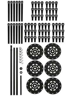 Wenko Garderoben|Regale & Schränke<Teleskop-Schuhregal "Achilles" in Schwarz - (H)300 cm