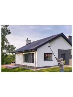 Lifa Living Gartendekoration<Teleskop-Wasserbürste in Schwarz/ Rot - (H)460 cm