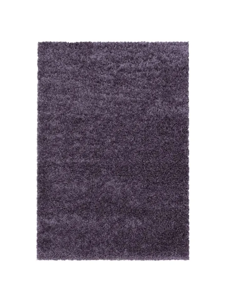 KADIMA DESIGN Teppiche & Fußmatten<Teppich Hochflor Shaggy Uni-Look Polypropylen Wohnzimmer in VIOLETT