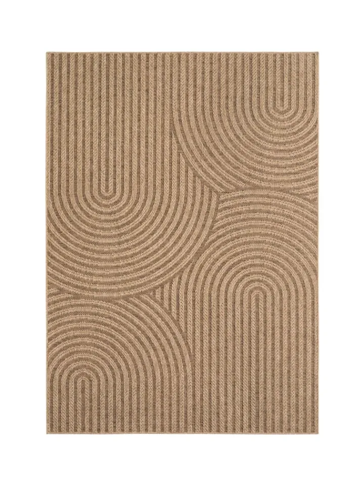 KADIMA DESIGN Outdoorteppiche<Teppich In-/Outdoor Jute-Optik Flachgewebe Grobe Linien Polypropylen