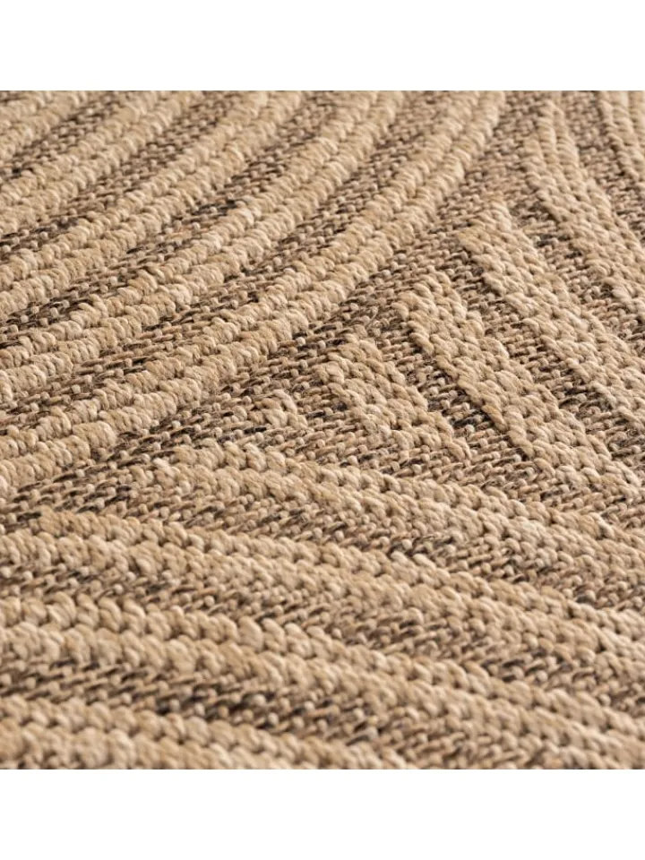 KADIMA DESIGN Outdoorteppiche<Teppich In-/Outdoor Jute-Optik Flachgewebe Grobe Linien Polypropylen