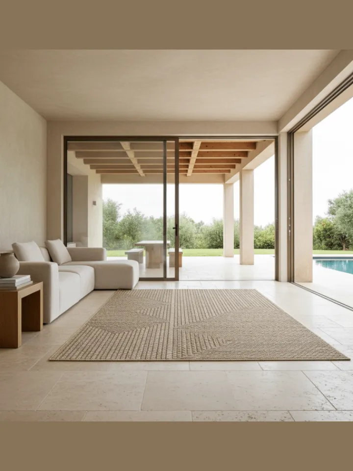 KADIMA DESIGN Outdoorteppiche|Teppiche & Fußmatten<Teppich In-/Outdoor Jute-Optik Flachgewebe Unicolor Polypropylen