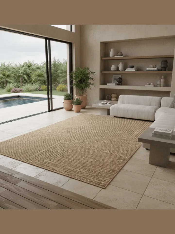 KADIMA DESIGN Outdoorteppiche|Teppiche & Fußmatten<Teppich In-/Outdoor Jute-Optik Flachgewebe Unicolor Polypropylen