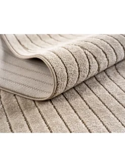 KADIMA DESIGN Outdoorteppiche<Teppich In-/Outdoor Kurzflor Skandi 3D-Design Polypropylen Balkon in Beige
