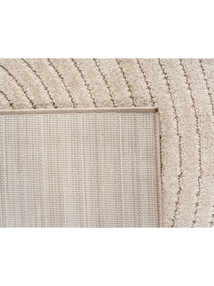 KADIMA DESIGN Outdoorteppiche<Teppich In-/Outdoor Kurzflor Skandi 3D-Design Polypropylen Balkon in Beige
