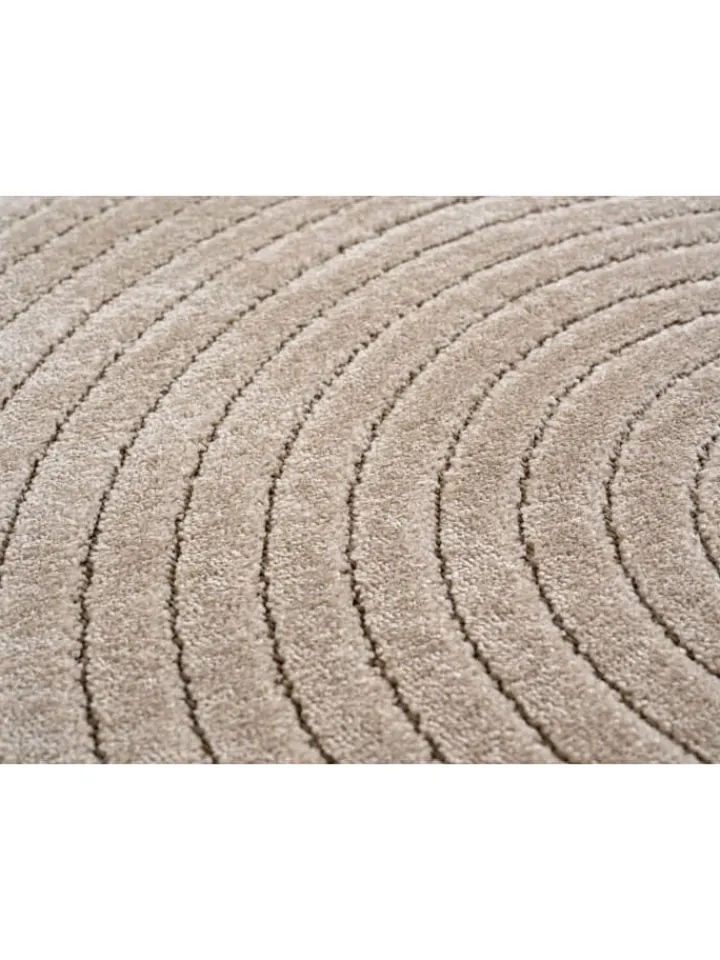 KADIMA DESIGN Outdoorteppiche<Teppich In-/Outdoor Kurzflor Skandi 3D-Design Polypropylen Balkon in Beige