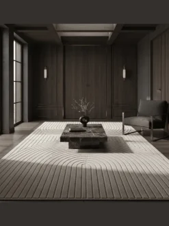 KADIMA DESIGN Outdoorteppiche<Teppich In-/Outdoor Kurzflor Skandi 3D-Design Polypropylen Balkon in Creme