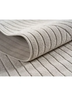 KADIMA DESIGN Outdoorteppiche<Teppich In-/Outdoor Kurzflor Skandi 3D-Design Polypropylen Balkon in Creme