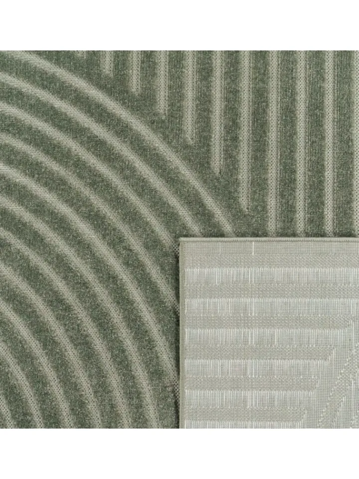 KADIMA DESIGN Teppiche & Fußmatten<Teppich Kurzflor Struktur Wohnzimmer in Grün
