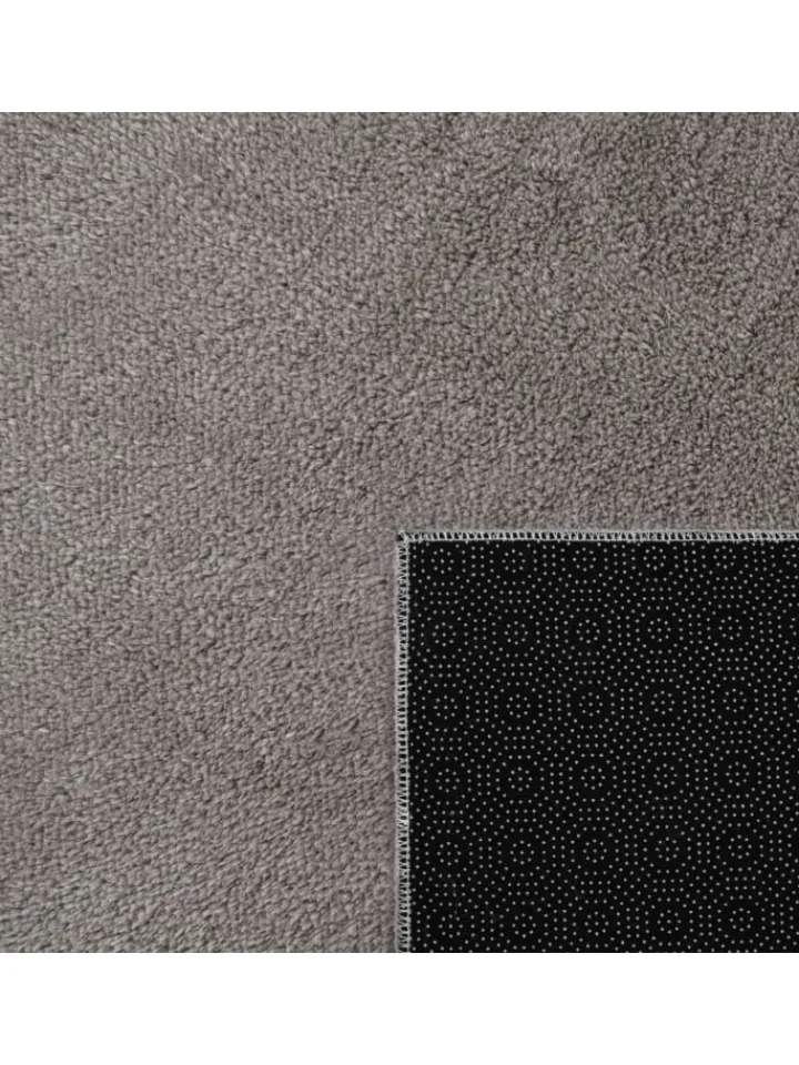 KADIMA DESIGN Teppiche & Fußmatten<Teppich Kurzflor waschbar Unifarben Wohnzimmer in Grau