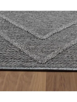 KADIMA DESIGN Outdoorteppiche<Teppich Outdoor Flachgewebe Boho-Muster Polypropylen Küche in Grau