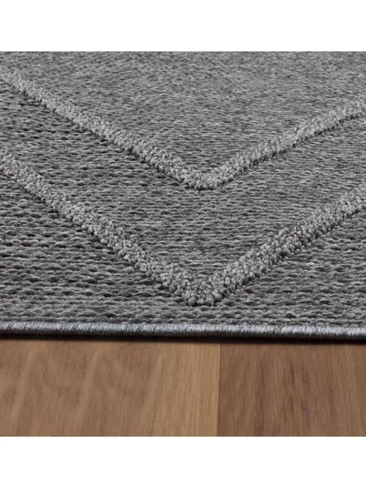KADIMA DESIGN Outdoorteppiche<Teppich Outdoor Flachgewebe Boho-Muster Polypropylen Küche in Grau