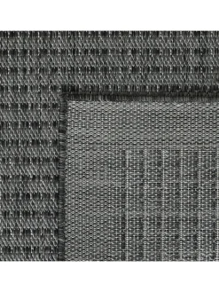 KADIMA DESIGN Outdoorteppiche<Teppich Outdoor Flachgewebe Uni-Farbe Polypropylen Balkon in Schwarz