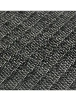 KADIMA DESIGN Outdoorteppiche<Teppich Outdoor Flachgewebe Uni-Farbe Polypropylen Balkon in Schwarz