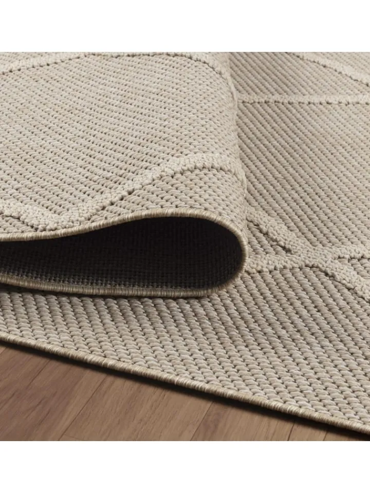 KADIMA DESIGN Outdoorteppiche<Teppich Outdoor Flachgewebe Boho-Muster Polypropylen Terrasse in Beige