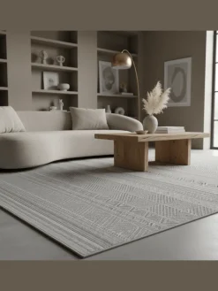 KADIMA DESIGN Outdoorteppiche<Teppich Outdoor Flachgewebe Ethno Muster Polypropylen Balkon in Grau