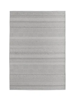 KADIMA DESIGN Outdoorteppiche<Teppich Outdoor Flachgewebe Ethno Muster Polypropylen Balkon in Grau