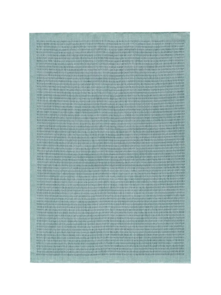 KADIMA DESIGN Outdoorteppiche<Teppich Outdoor Flachgewebe Uni-Farbe Polypropylen Balkon in Blau