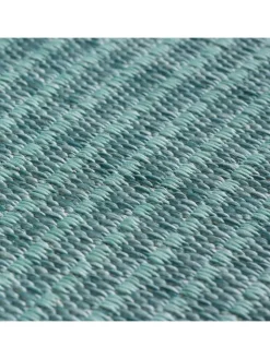 KADIMA DESIGN Outdoorteppiche<Teppich Outdoor Flachgewebe Uni-Farbe Polypropylen Balkon in Blau