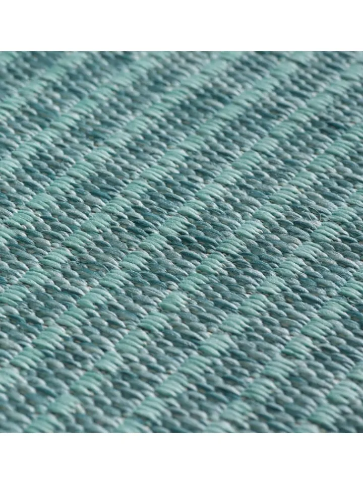 KADIMA DESIGN Outdoorteppiche<Teppich Outdoor Flachgewebe Uni-Farbe Polypropylen Balkon in Blau