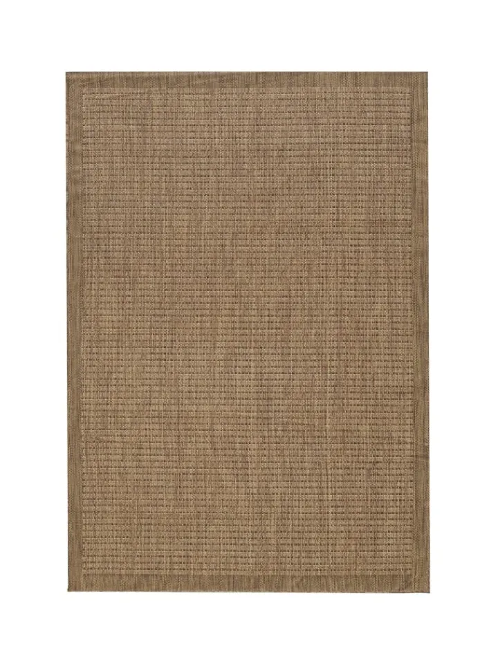 KADIMA DESIGN Outdoorteppiche<Teppich Outdoor Flachgewebe Uni-Farbe Polypropylen Balkon in Braun
