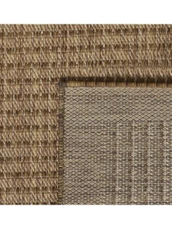 KADIMA DESIGN Outdoorteppiche<Teppich Outdoor Flachgewebe Uni-Farbe Polypropylen Balkon in Braun