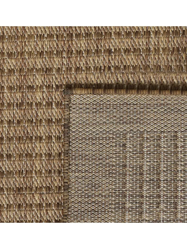 KADIMA DESIGN Outdoorteppiche<Teppich Outdoor Flachgewebe Uni-Farbe Polypropylen Balkon in Braun