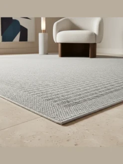 KADIMA DESIGN Outdoorteppiche<Teppich Outdoor Flachgewebe Uni-Farbe Polypropylen Balkon in Grau
