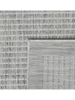 KADIMA DESIGN Outdoorteppiche<Teppich Outdoor Flachgewebe Uni-Farbe Polypropylen Balkon in Grau