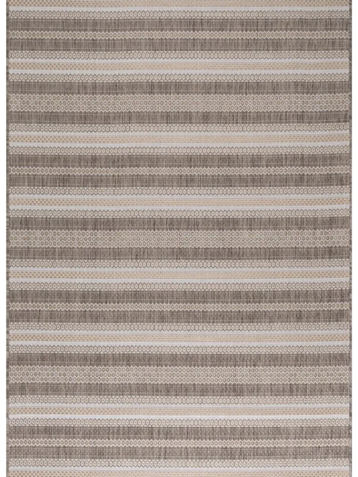 KADIMA DESIGN Outdoorteppiche<Teppich Outdoor Flachgewebe Vintage-Look Polypropylen Balkon in Beige