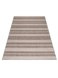 KADIMA DESIGN Outdoorteppiche<Teppich Outdoor Flachgewebe Vintage-Look Polypropylen Balkon in Beige