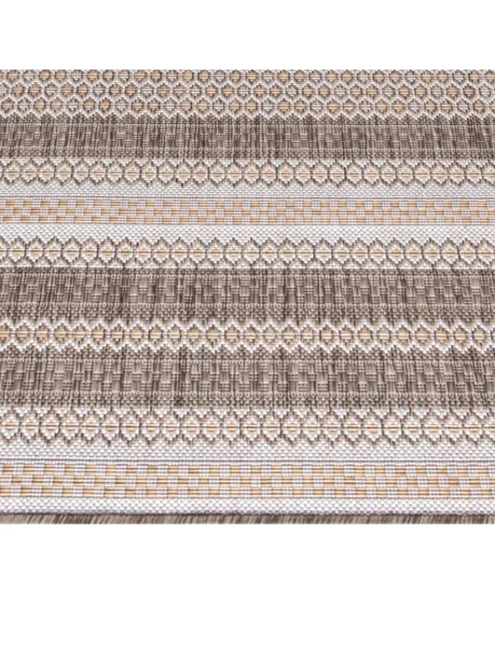 KADIMA DESIGN Outdoorteppiche<Teppich Outdoor Flachgewebe Vintage-Look Polypropylen Balkon in Beige