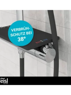 eisl since 1980 Badarmaturen<Thermostat Duschset GRANDE VITA in Chrom/Schwarz