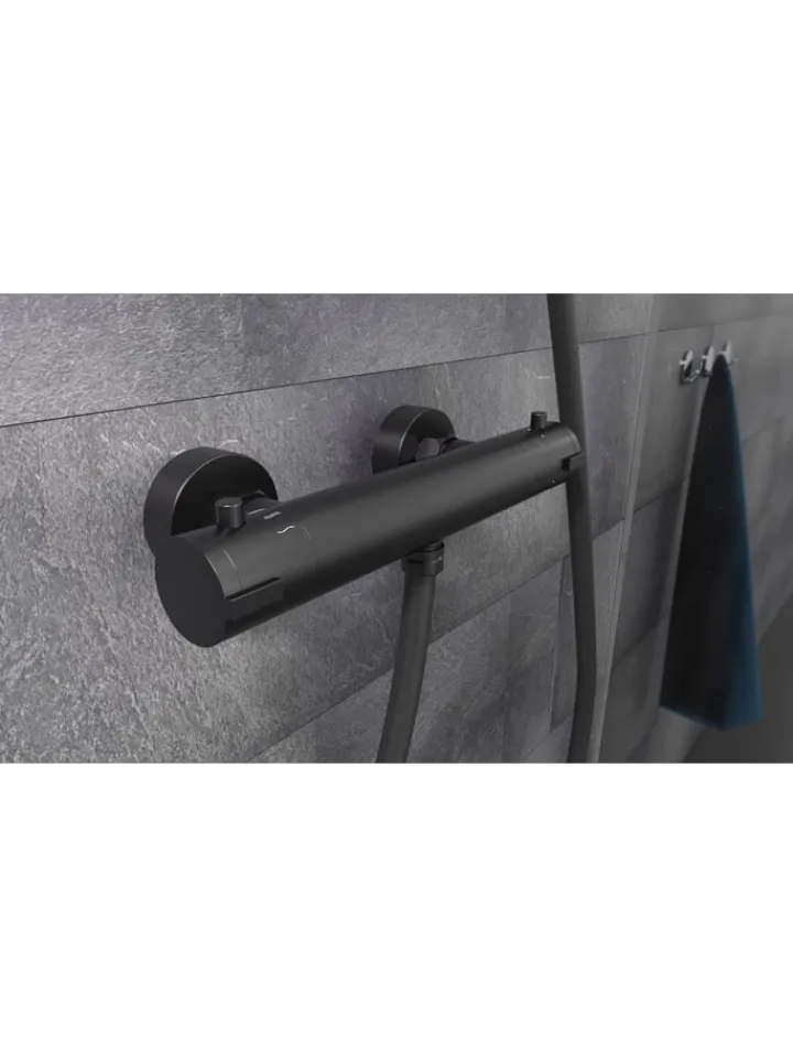 Schütte Badarmaturen<Thermostat-Duscharmatur "London" in Schwarz