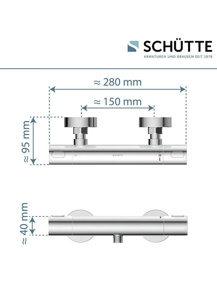 Schütte Badarmaturen<Thermostat-Duscharmatur ''Monza'' in Chrom