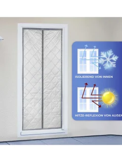 Wenko Weitere Haushaltshelfer<Thermo-Türvorhang in Grau - (L)200 x (B)80 cm