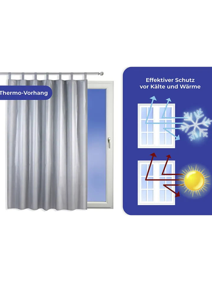 Wenko Weitere Haushaltshelfer<Thermovorhang in Silber - (L)200 x (B)130 cm