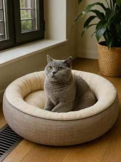 Paws&Whiskers Katzen<Tierbett ''Bunny'' in Beige/ Creme