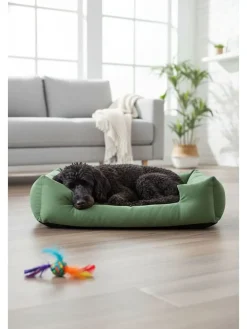 Paws&Whiskers Hunde<Tierbett ''Kare'' in Grün