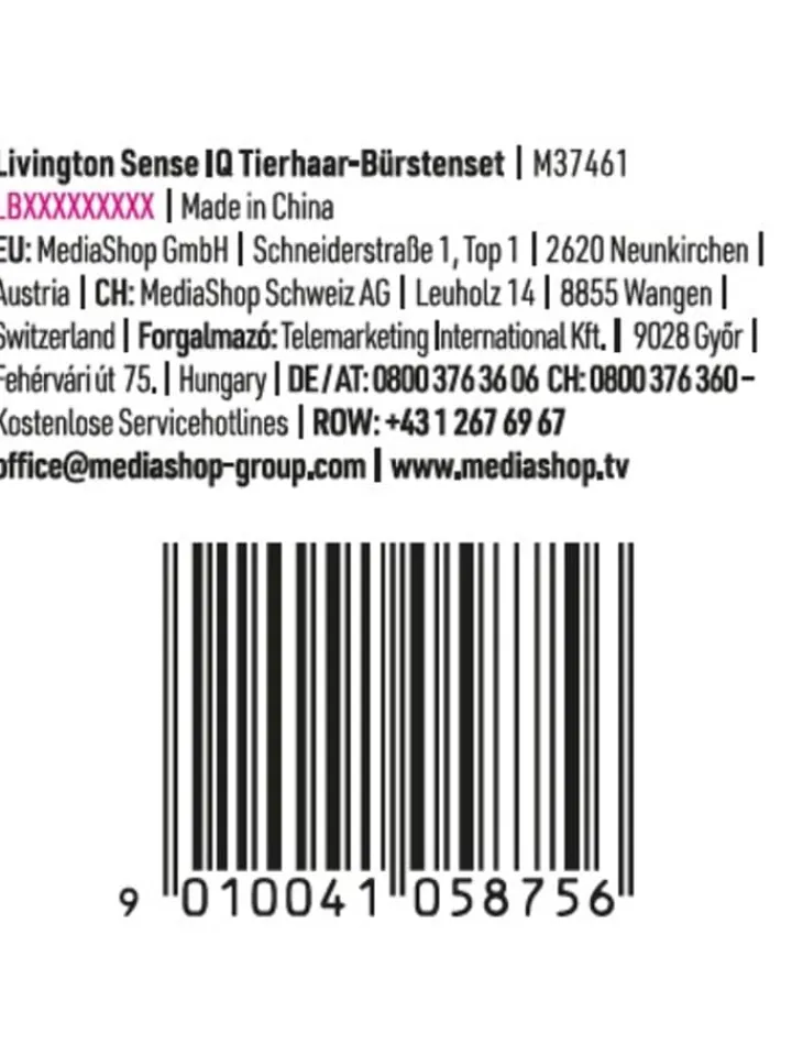 Livington Staubsauger<Tierhaar Bürstenset Sense IQ in Grau