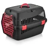 Paws&Whiskers Katzen<Tier-Transportbox in Schwarz/ Rot - (B)49 x (H)35 x (T)32,5 cm