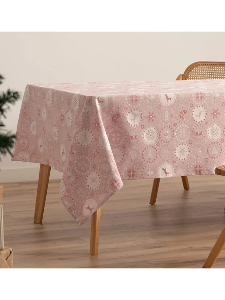 GAMUSI Tisch- & Küchentextilien<Tischdecke ''Ballcrypt'' in Rosa/ Silber