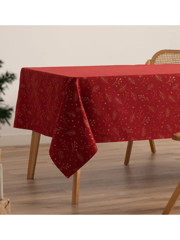 GAMUSI Küchentextilien<Tischdecke ''Berrie'' in Rot/ Gold