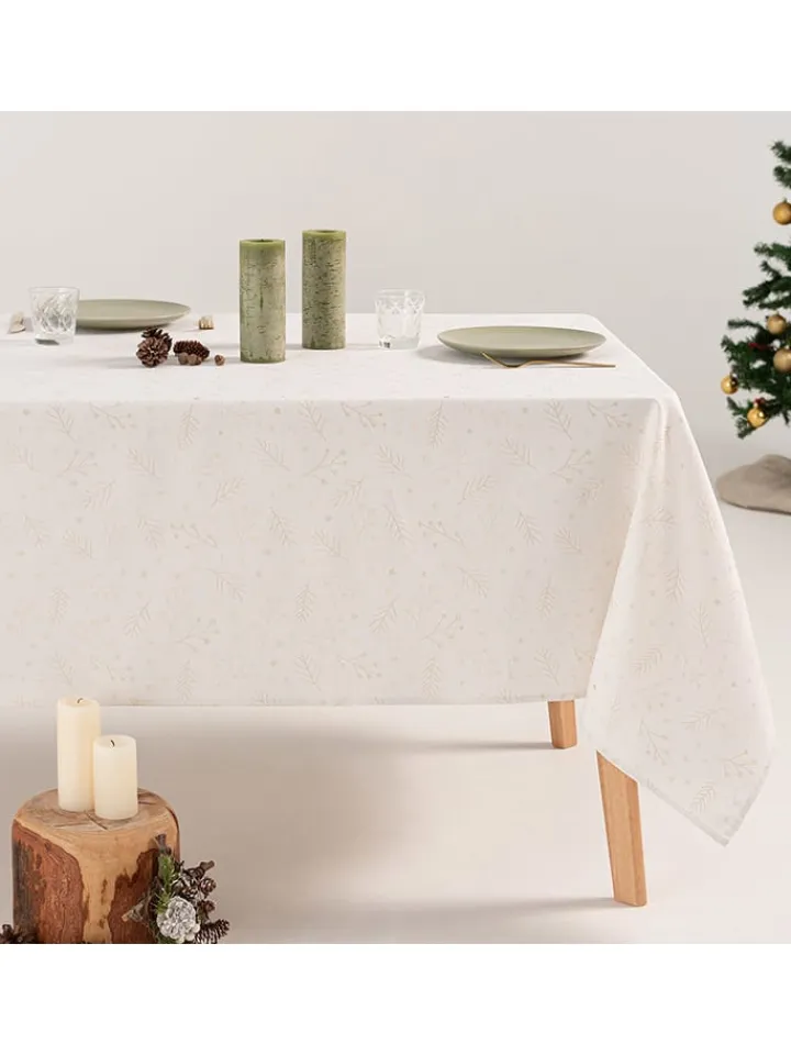GAMUSI Küchentextilien|Tisch- & Küchentextilien<Tischdecke "Berrie" in Weiß/ Gold