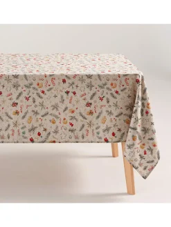 GAMUSI Küchentextilien|Tisch- & Küchentextilien<Tischdecke "Carmy" in Creme/ Grün/ Rot