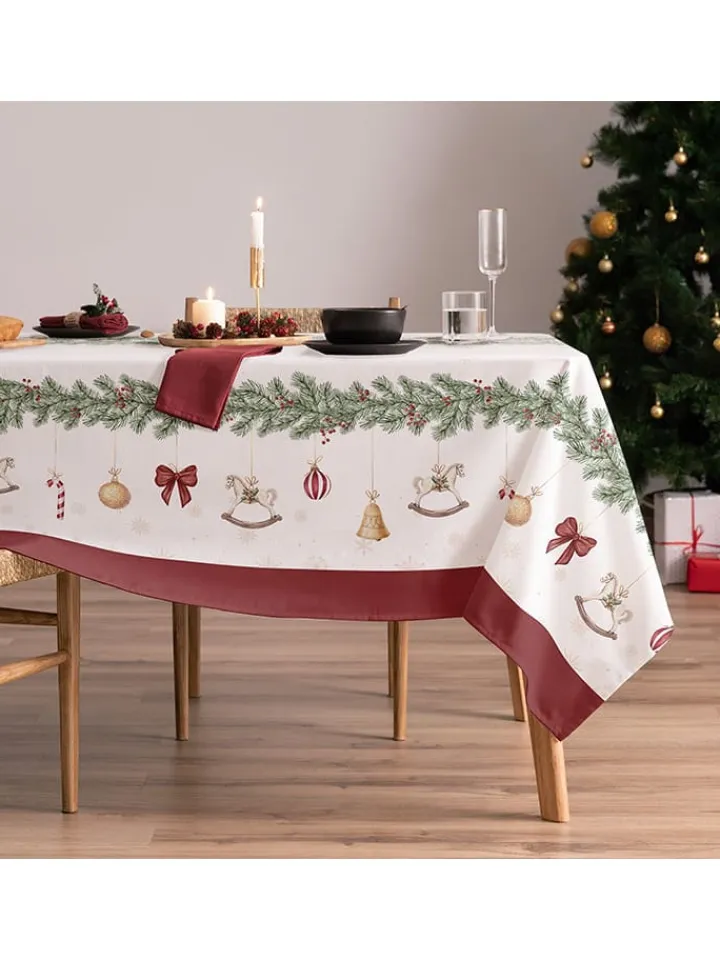 Mint Rugs Küchentextilien|Tisch- & Küchentextilien<Tischdecke "Christmas Gabriel" in Weiß/ Rot