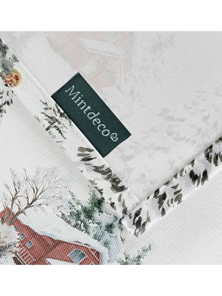 Mint Rugs Küchentextilien|Tisch- & Küchentextilien<Tischdecke "Christmas Klaus" in Weiß/ Grün